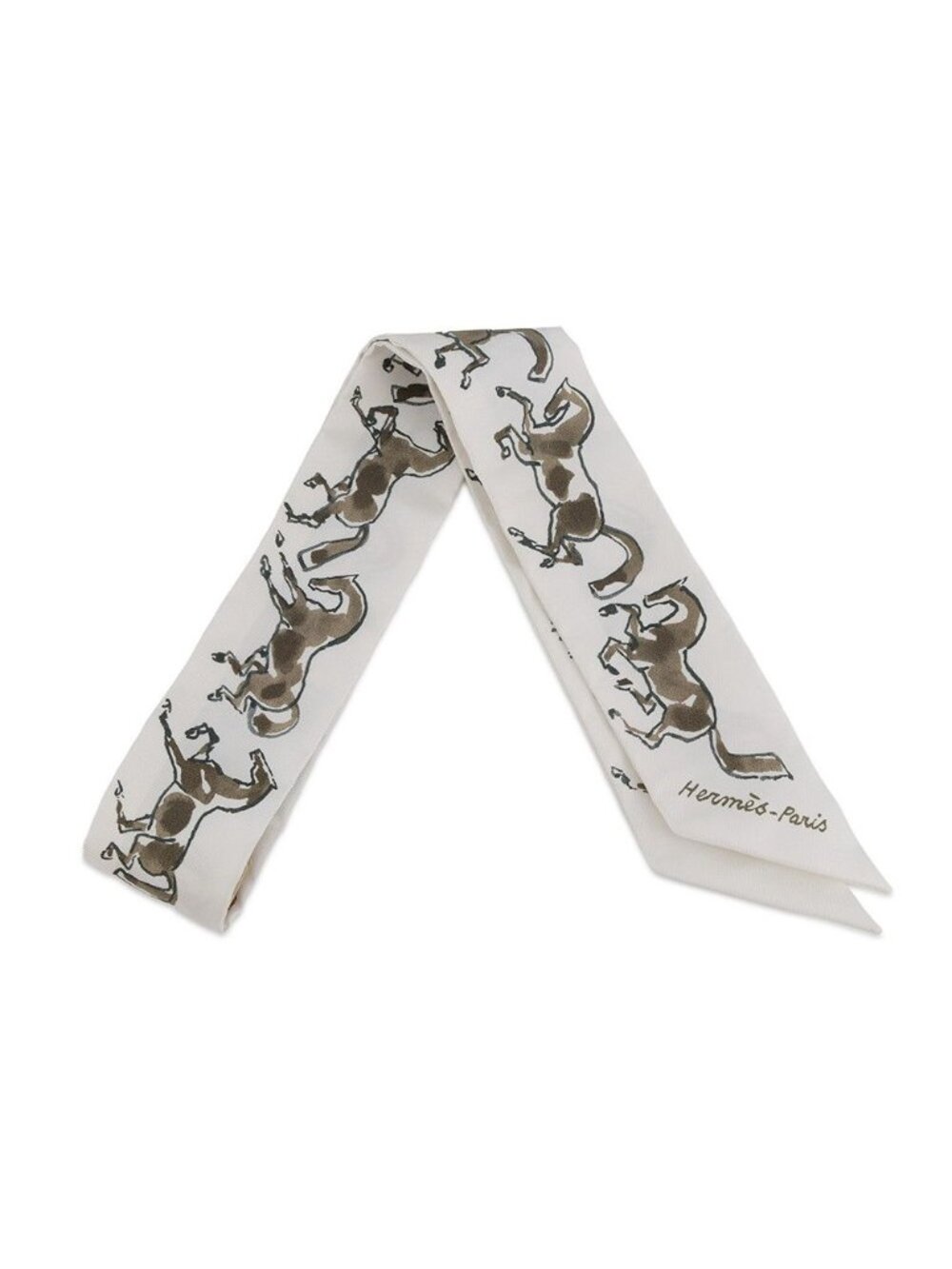 Hermes Scarf Twilly Freedom Horse Chevaux en Liberte Silk Twill
